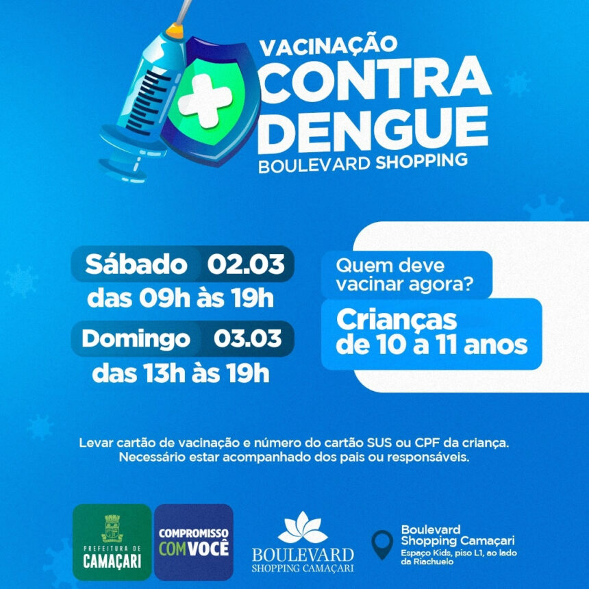 Vacinação Contra Dengue – 02 e 03/03