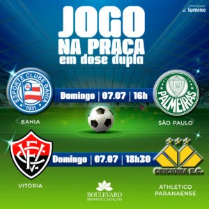 Exibição de jogos – 07/07 Exibição de jogos – 07/07