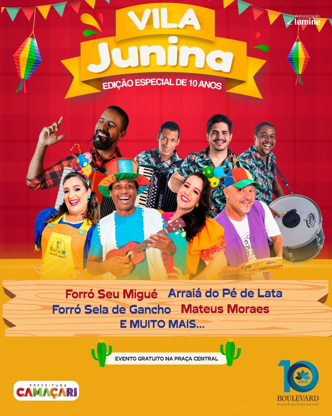 Vila Junina – programação gratuita até o fim de junho
