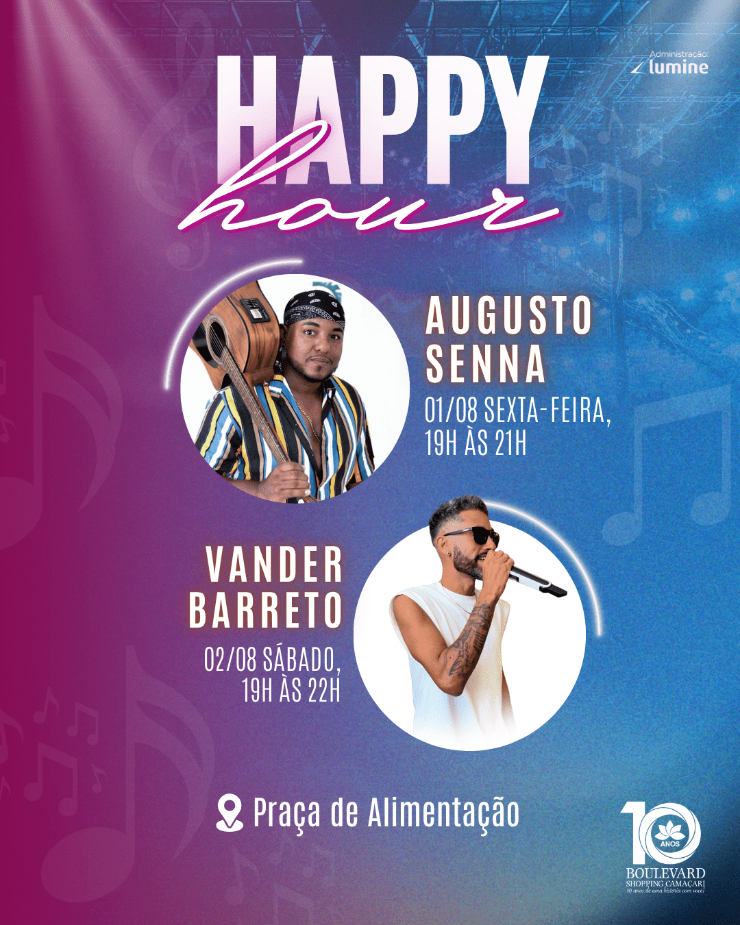 Happy Hour – 01 e 02/08 Happy Hour – 01 e 02/08