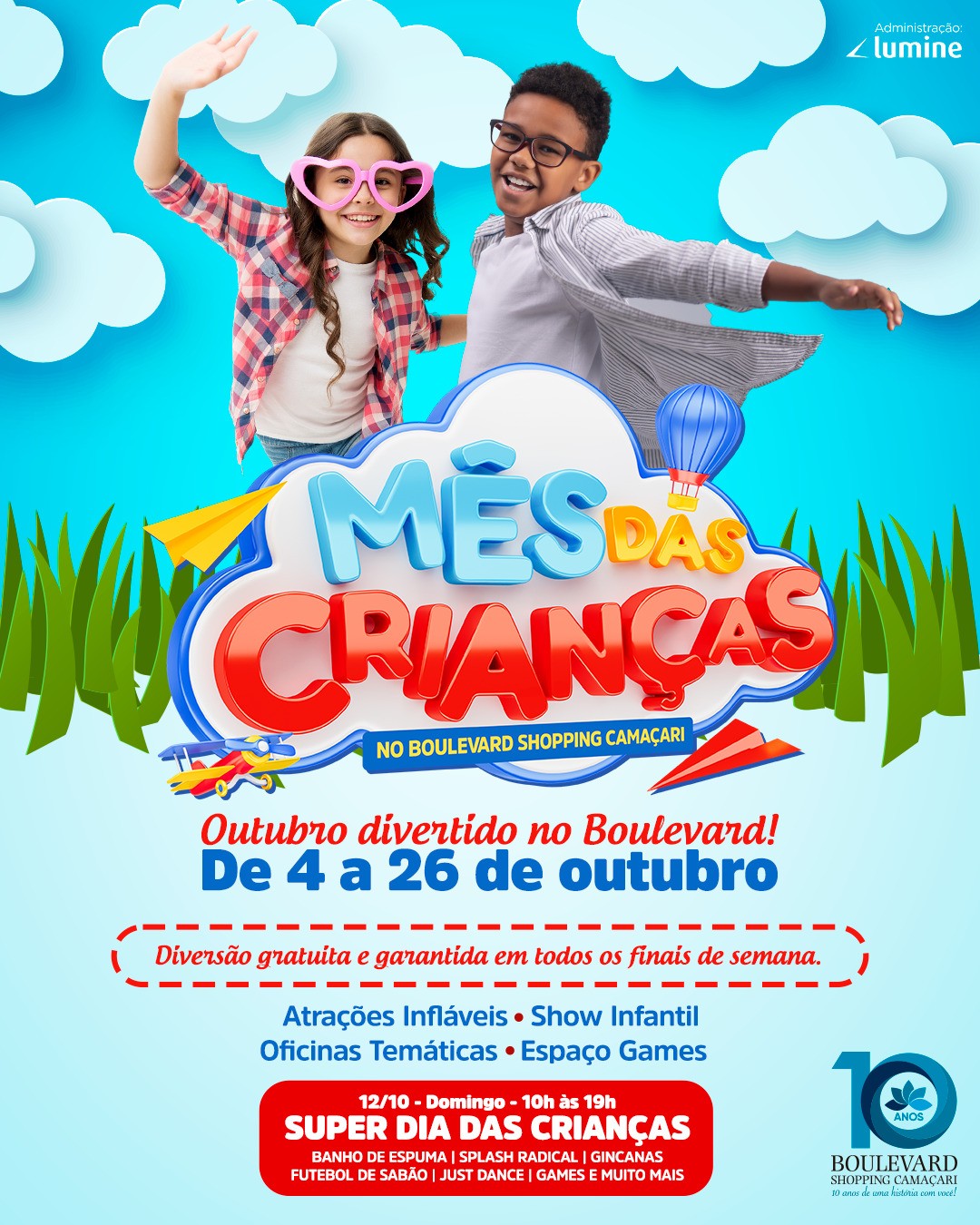 Boulevard Camaçari transforma Dia das Crianças em grande festa para toda a família Boulevard Camaçari transforma Dia das Crianças em grande festa para toda a família
