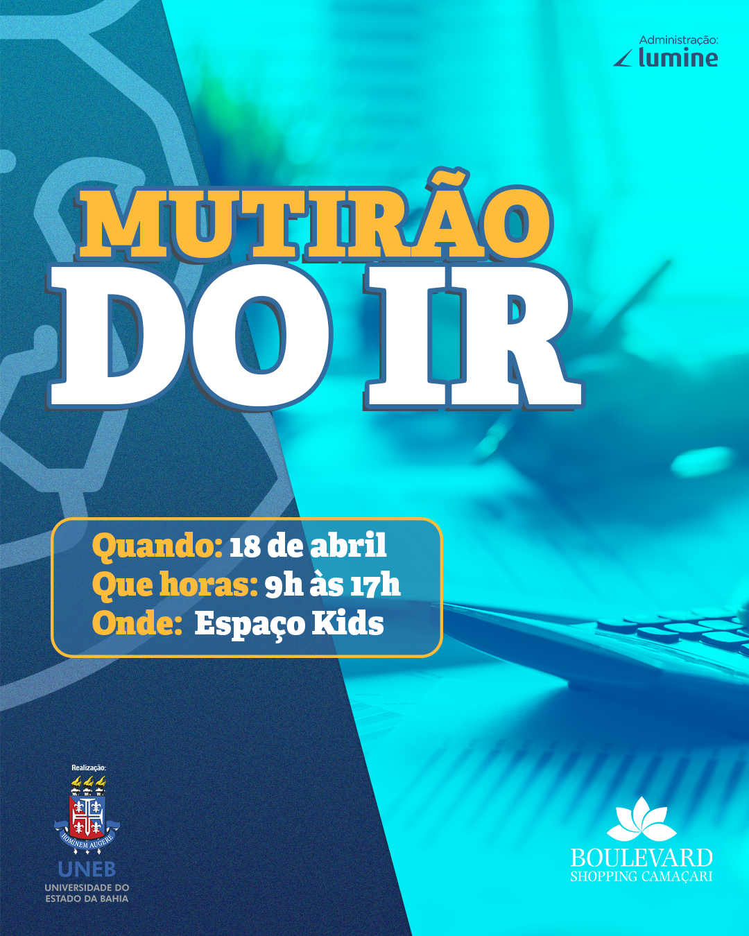 Boulevard Shopping Camaçari recebe Mutirão do IR com atendimento gratuito