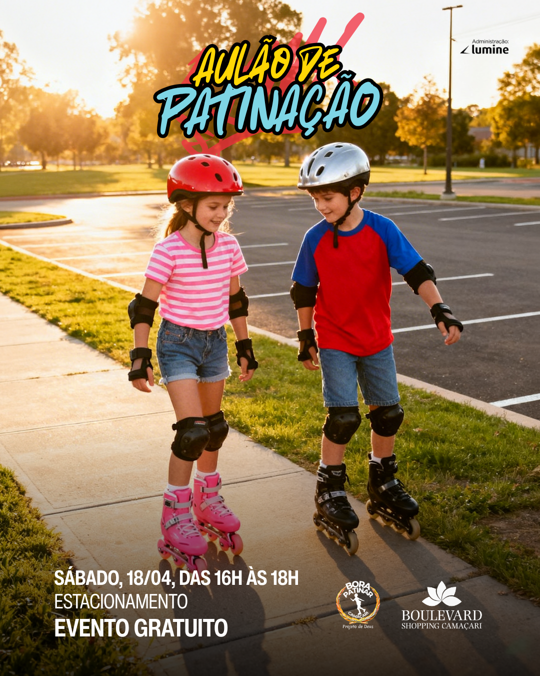 AULÃO DE PATINAÇÃO – 18/04