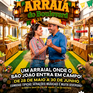 Vila Junina do Boulevard reúne música, dança e diversão para toda a família Vila Junina do Boulevard reúne música, dança e diversão para toda a família