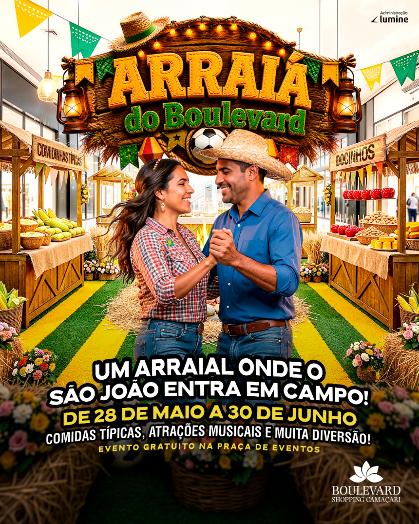 Vila Junina do Boulevard reúne música, dança e diversão para toda a família Vila Junina do Boulevard reúne música, dança e diversão para toda a família