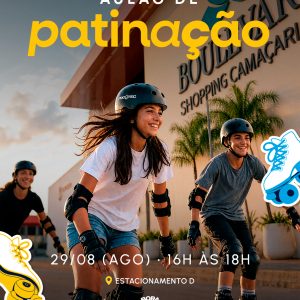 Aulão de Patinação – 29/08 Aulão de Patinação – 29/08
