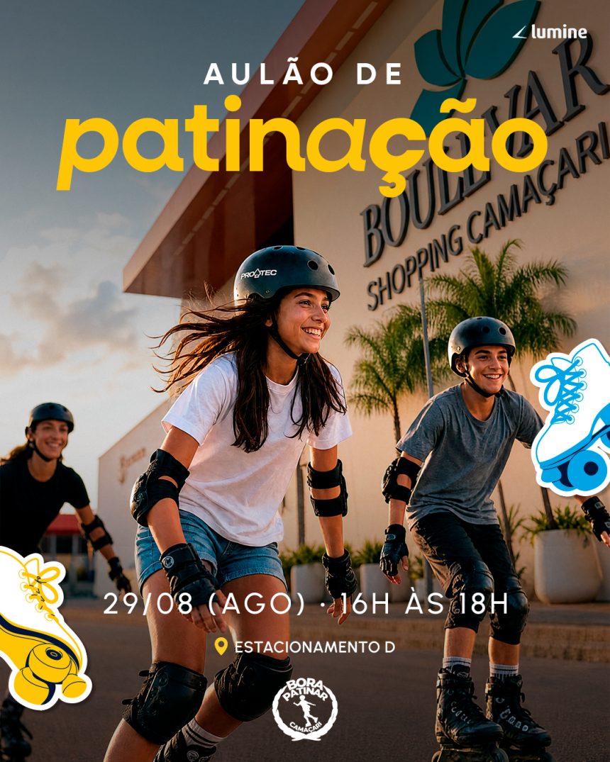 Aulão de Patinação – 29/08 Aulão de Patinação – 29/08