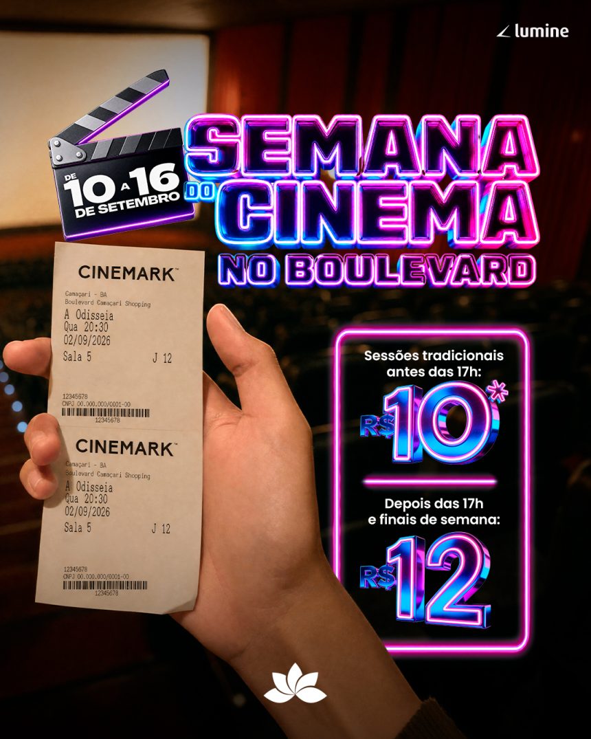 SEMANA DO CINEMA – 10 A 16/09 SEMANA DO CINEMA – 10 A 16/09